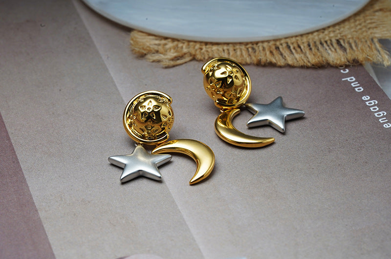 Star and Moon Earrings