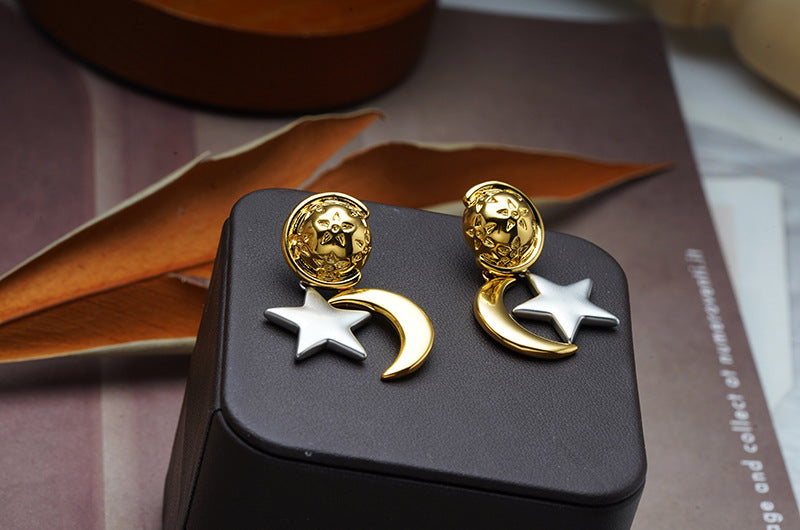 Star and Moon Earrings