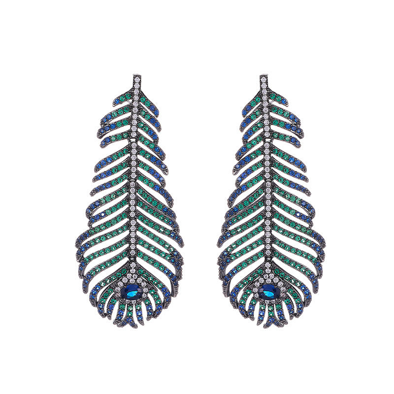 Feather Tassel Drop Earrings