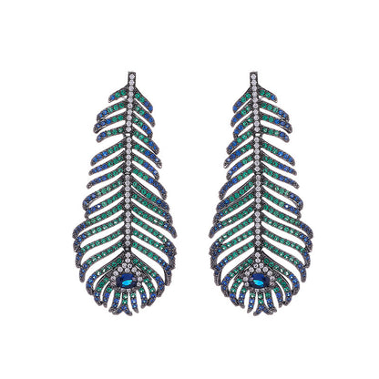 Feather Tassel Drop Earrings