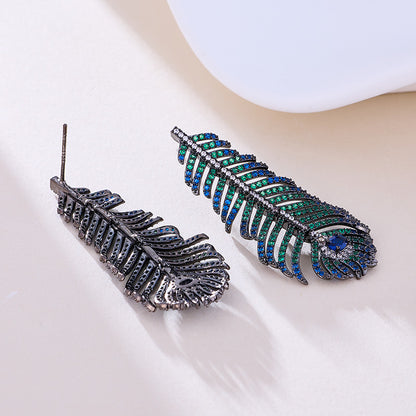 Feather Tassel Drop Earrings