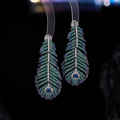 Feather Tassel Drop Earrings