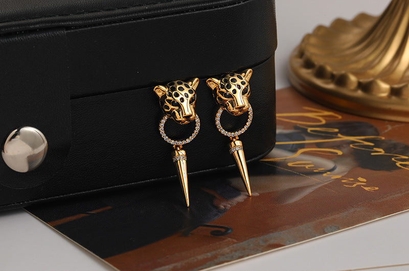 Leopard Style Earrings (Golden)