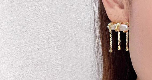 Pearl Vintage Tassel Earrings