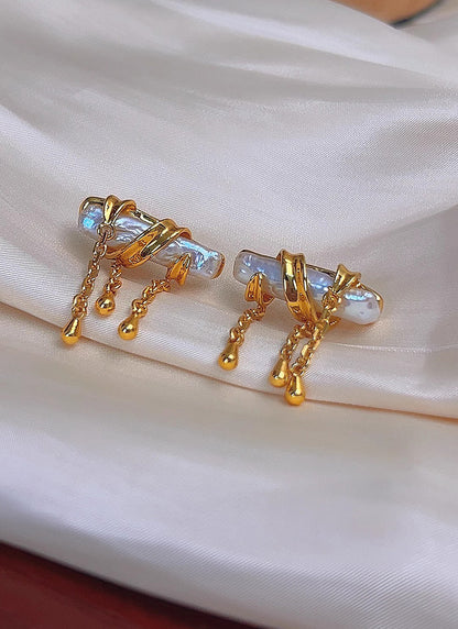 Pearl Vintage Tassel Earrings