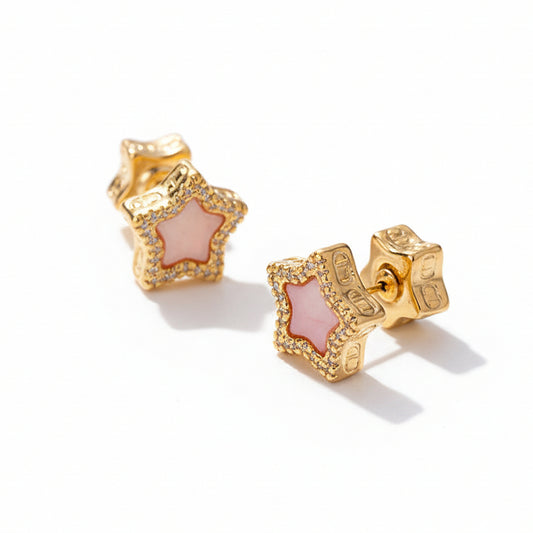 Celeste Shell Star Stud Earrings