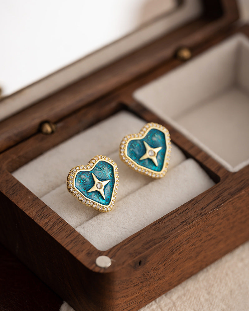 Starring Heart Earrings