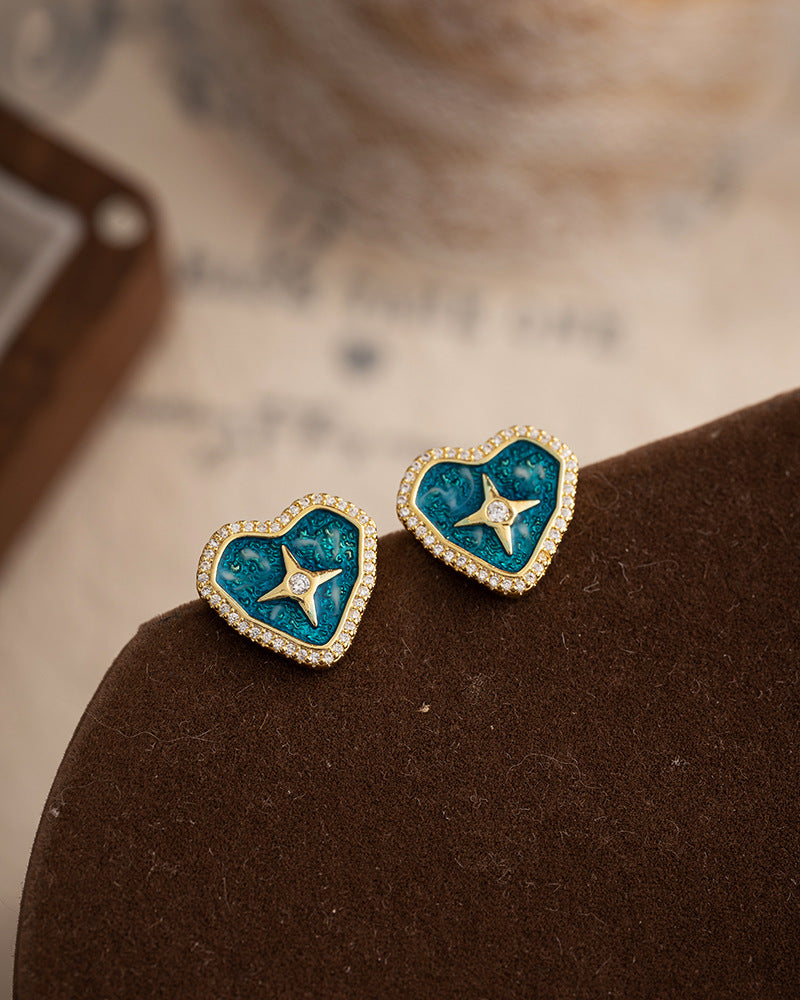 Starring Heart Earrings
