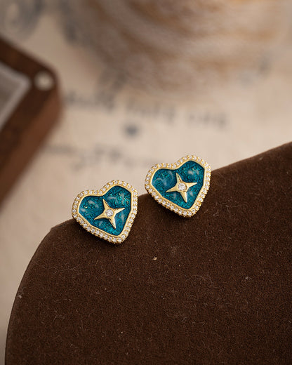 Starring Heart Earrings
