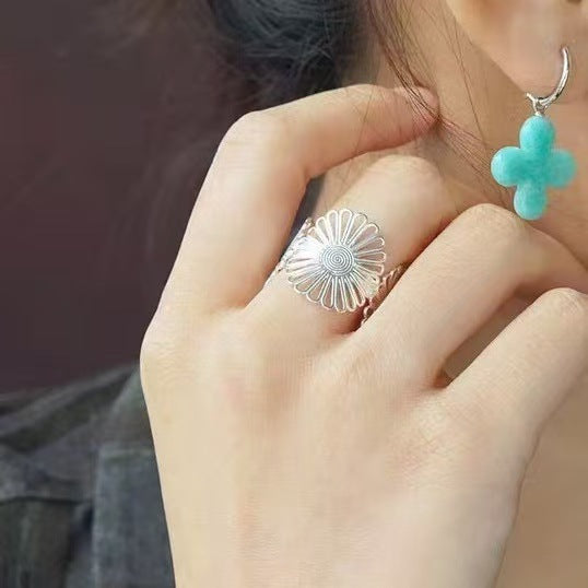 Sunburst Bloom Adjustable Ring