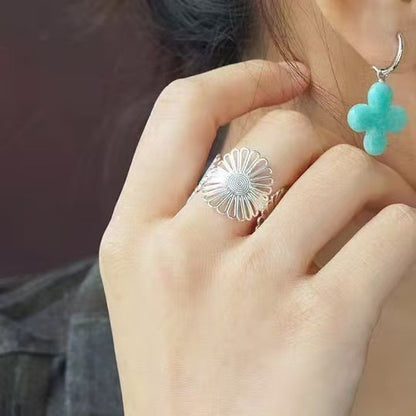 Sunburst Bloom Adjustable Ring