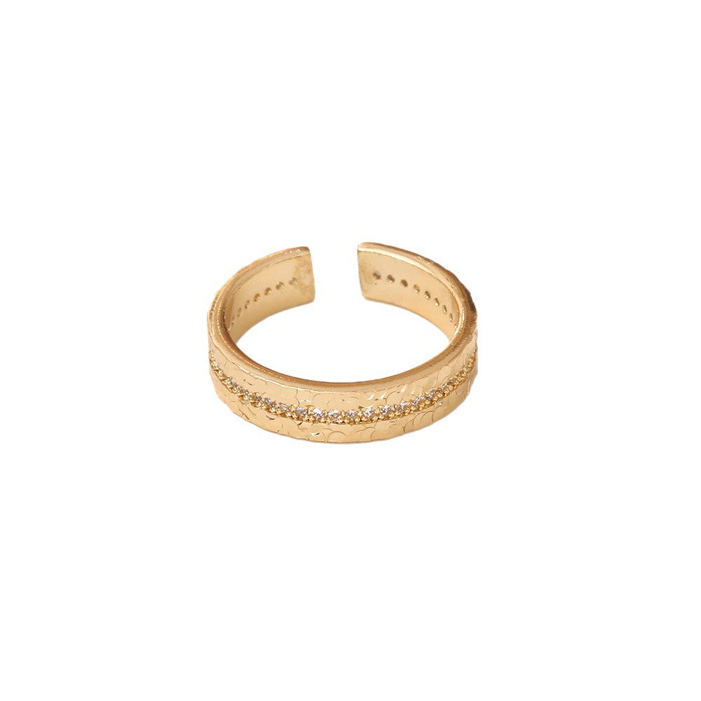 Iced Sparkle Adjustable Ring (Gold)