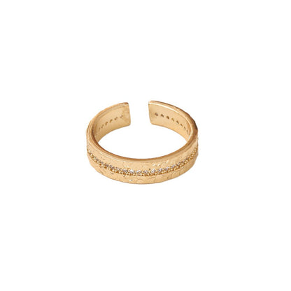 Iced Sparkle Adjustable Ring (Gold)